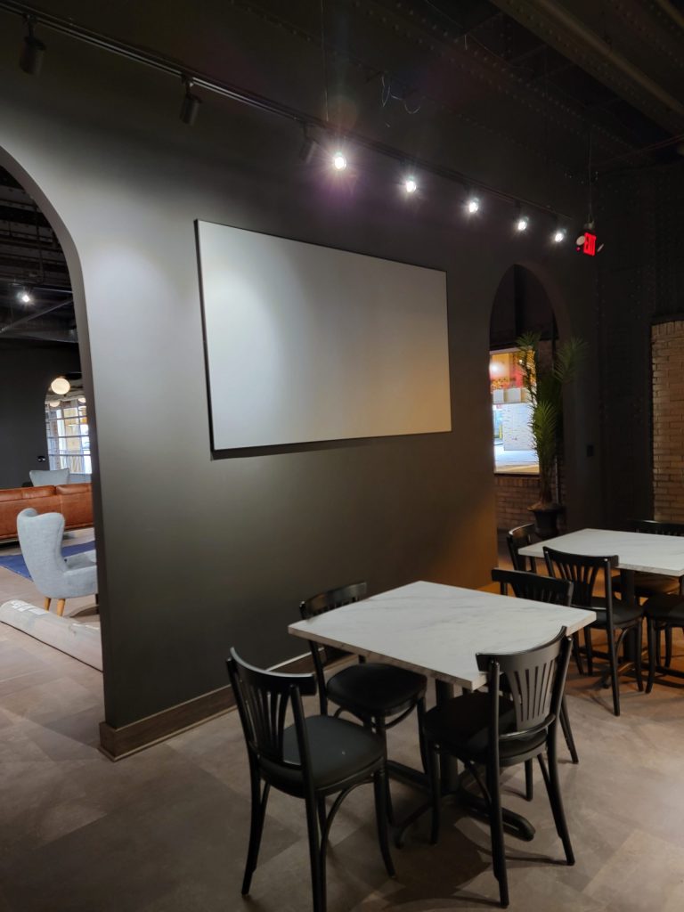 Television Setup in Restaurant